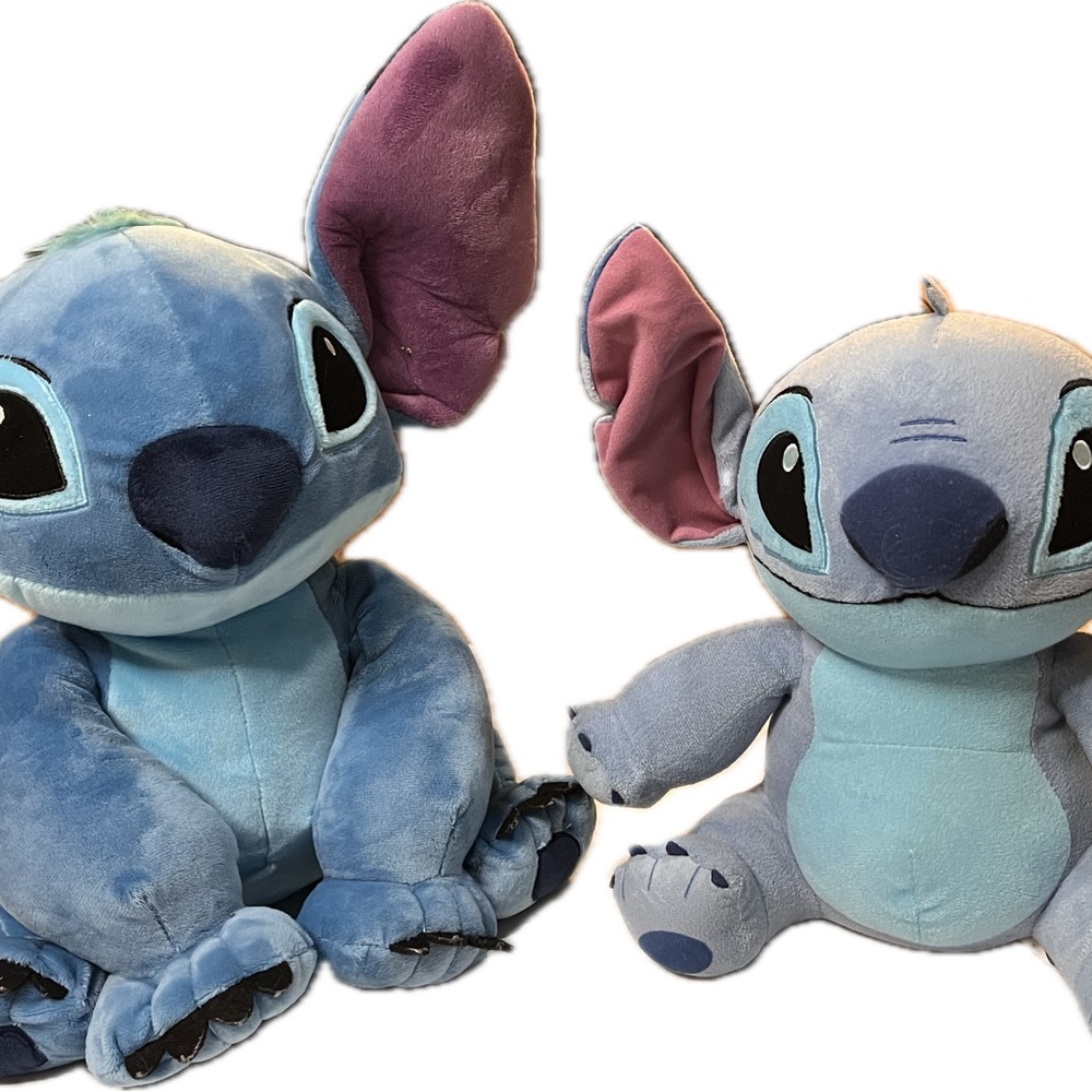 Disney Plush Stuffed Toy Stitch 15” & 12” Set Child 2+